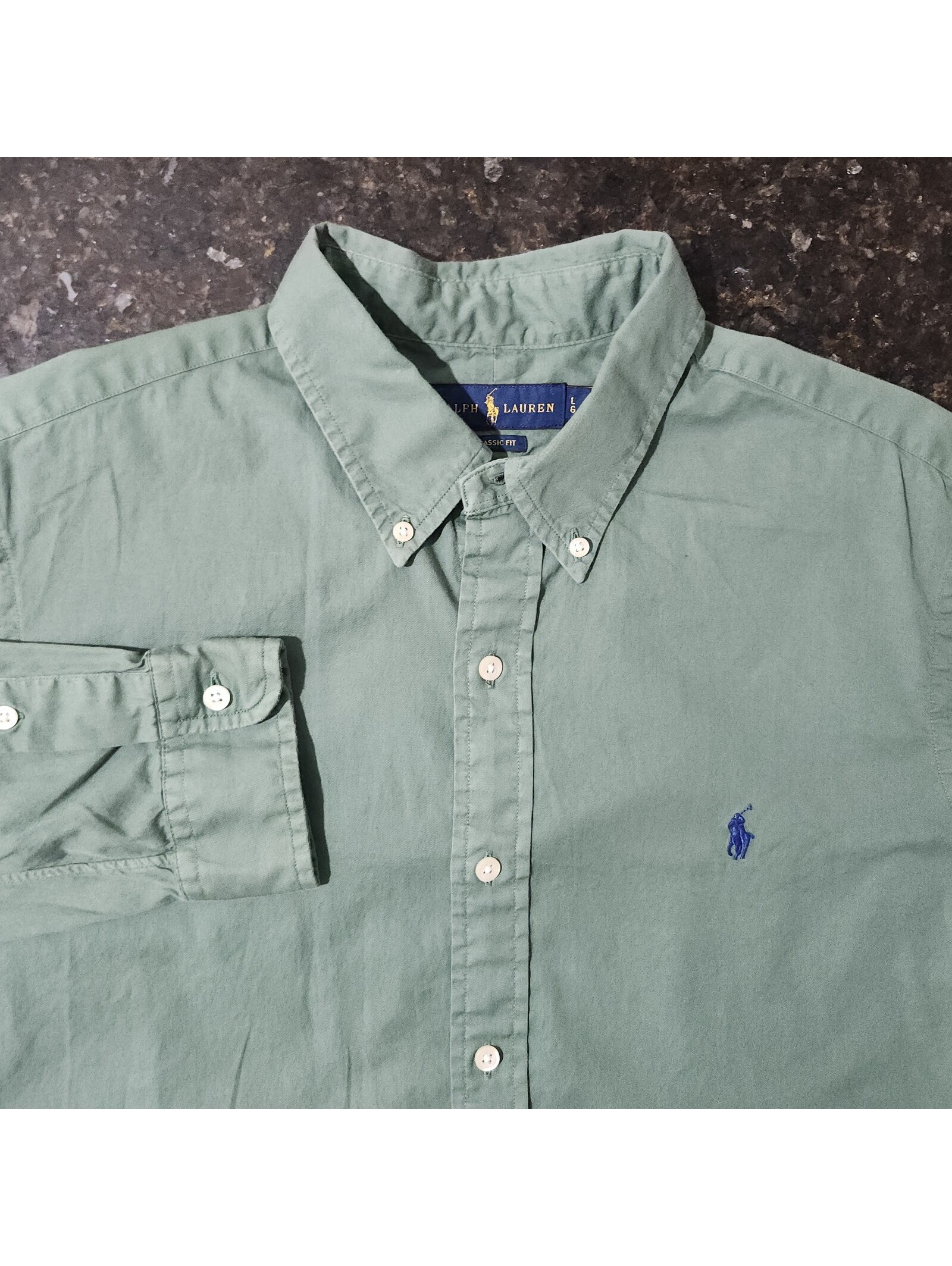 Polo Ralph Lauren Classic Fit Button Down Preppy Summer Work Casual Mens Large